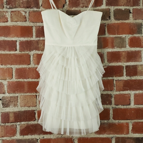 BCBGMaxAzria Gardenia strapless dress ivory 2 - Picture 3 of 12